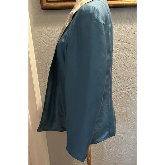 Russell Kemp Blazer SZ 10 100% Silk and Silk Lined Vintage Shoulder Pads Y2K - Picture 3 of 7